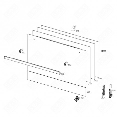 VETRO ESTERNO DELLA PORTA (CODICE N°300) FORNI, FORNELLI ELETTRICI E A GAS - 3578708194