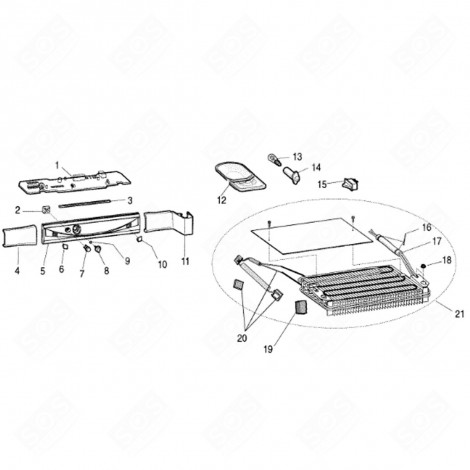 PORTALAMPADA ORIGINALE (CODICE DI RIFERIMENTO 14) FRIGORIFERO, CONGELATORE - C00173751, C00031233