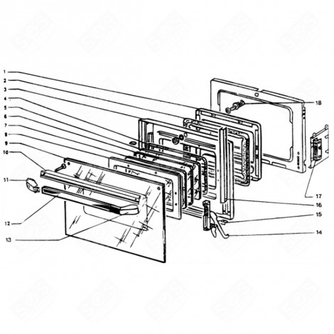 VETRO ESTERNO DELLA PORTA (CODICE N°9) FORNI, FORNELLI ELETTRICI E A GAS - C00125897