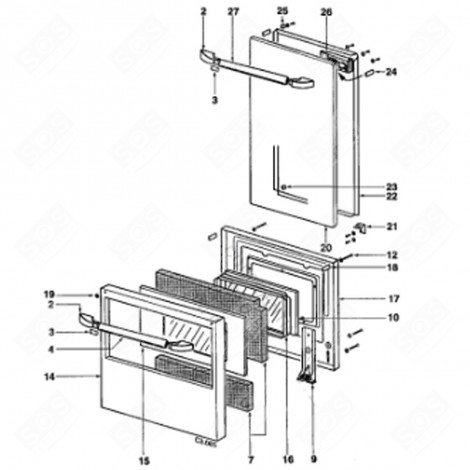 PORTA (RIFERIMENTO 14) FORNI, FORNELLI ELETTRICI E A GAS - 73X1301