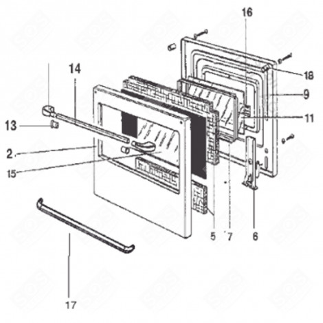 SPAZIATORE PORTA (CODICE 18) FORNI, FORNELLI ELETTRICI E A GAS - 71X6017