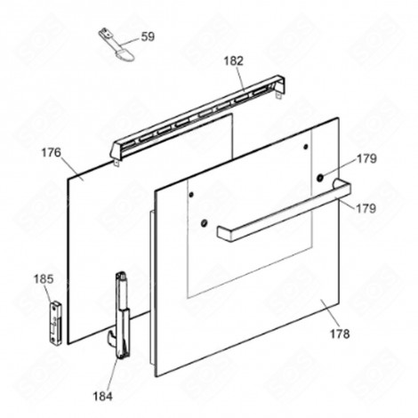 VETRO PORTA ESTERNA DEL FORNO (RIFERIMENTO 178) FORNI, FORNELLI ELETTRICI E A GAS - 42809159