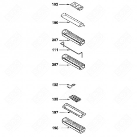 SUPPORTO BOTTIGLIA (CODICE 197) FRIGORIFERO, CONGELATORE - 45X8170