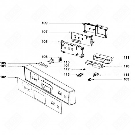 TASTO FUNZIONI (CODICE 104) LAVASTOVIGLIE - 32X2866