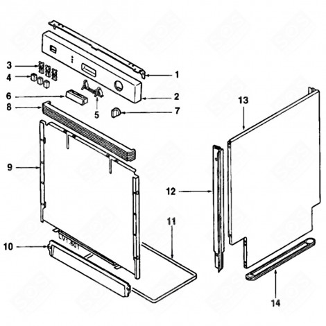 RINFORZO MARRONE (CODICE 8) LAVASTOVIGLIE - 31X5886