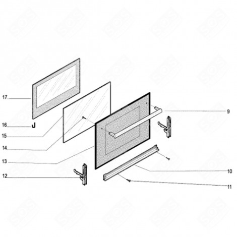 VETRO ESTERNO (RIFERIMENTO 13) FORNI, FORNELLI ELETTRICI E A GAS - C00286544
