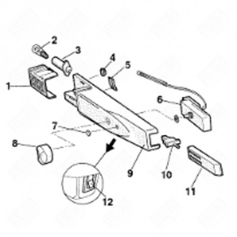 INTERRUTTORE A LEVETTA (RIFERIMENTO 12) FRIGORIFERO, CONGELATORE - C00032395