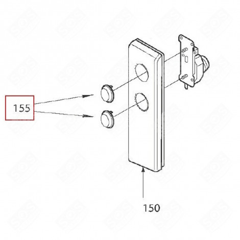 PULSANTE DI COMANDO CODICE 155 UNITÀ FORNI A MICROONDE - AS0058896