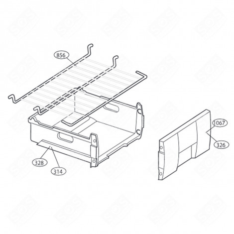 RIPIANO, SCAFFALE IN FILO (CODICE 856) FRIGORIFERO, CONGELATORE - 4807360200