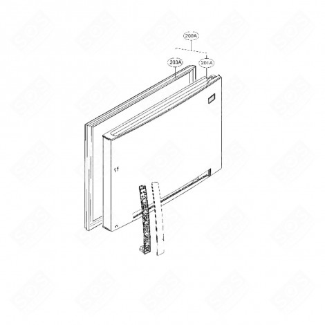 PORTELLO DEL FREEZER (RIF. 200A) FRIGORIFERO, CONGELATORE - ADC73626181