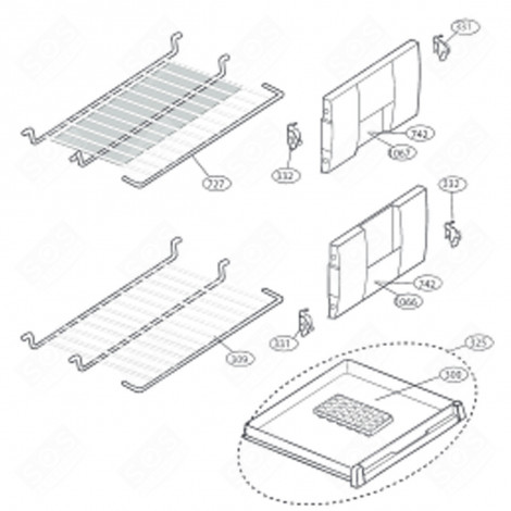 MENSOLA, SCAFFALE FRIGORIFERO, CONGELATORE - 4397270100