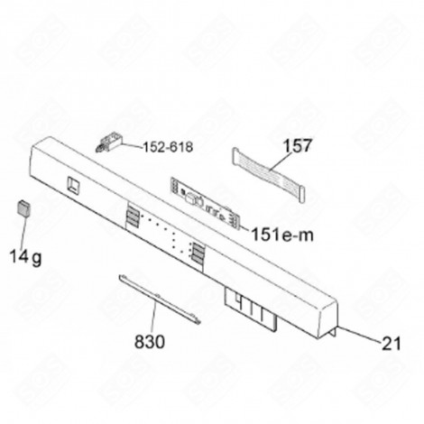 QUADRO STRUMENTI (RIFERIMENTO 21) LAVASTOVIGLIE - 41901592