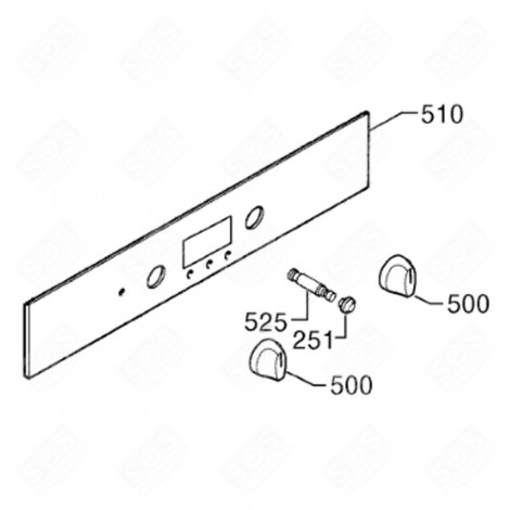 TASTO PROGRAMMAZIONE (CODICE 525) FORNI, FORNELLI ELETTRICI E A GAS - 3550293017