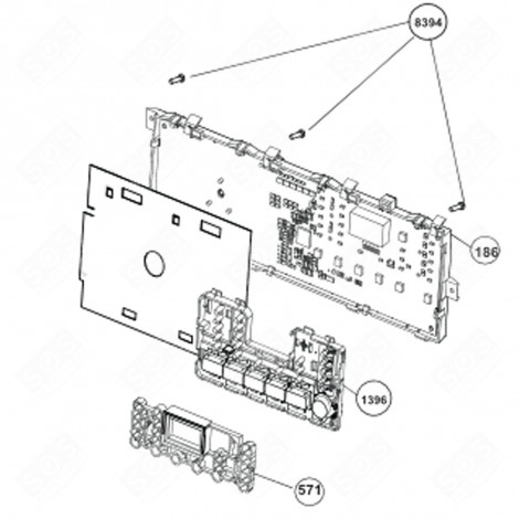 SCHEDA ELETTRONICA, MODULO DI POTENZA (CODICE 186) LAVATRICE - 2822410021