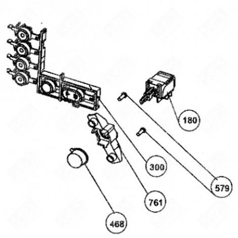 PULSANTE (CODICE 468) LAVATRICE - 2816625000