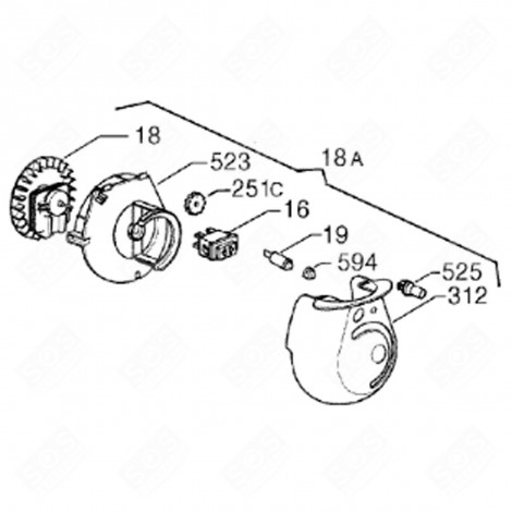 TURBINA (RIF. 18A) FRIGORIFERO, CONGELATORE - 2378118406