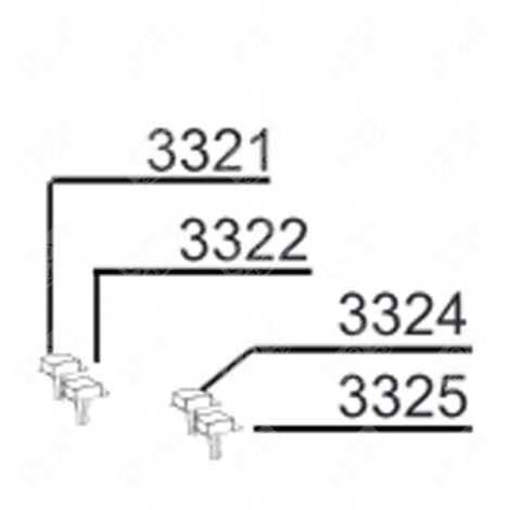 PULSANTE M/A (CODICE 3325) LAVASTOVIGLIE - 1757040200