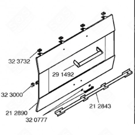 PORTA ANTERIORE (NUMERO DI RIFERIMENTO 212890) FORNI, FORNELLI ELETTRICI E A GAS - 00212890