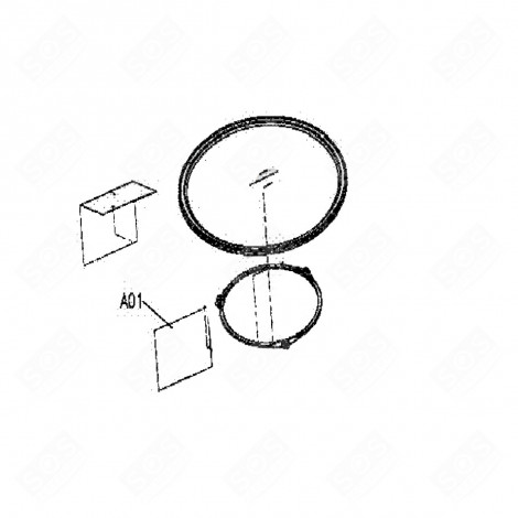 PIASTRA MICA (CODICE A01) FORNI A MICROONDE - 460A27