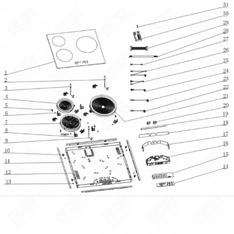 CAVO DI CONNESSIONE INTERNO (RILEVAMENTO 22) FORNI, FORNELLI ELETTRICI E A GAS - CU005051