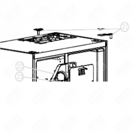 CERNIERA SUPERIORE (CODICE 21) FRIGORIFERO, CONGELATORE - FR000930