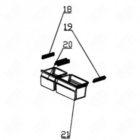 CASSETTO (CODICE 20) FRIGORIFERO, CONGELATORE - FR007164