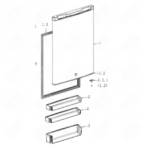 MENSOLA BOTTIGLIE (CODICE 3) FRIGORIFERO, CONGELATORE - FR000510