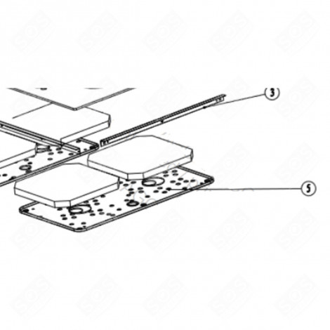 KIT BRUCIATORI 180 + 180 MM DRITTO (SEGNO 5) PIANO COTTURA - CU000053