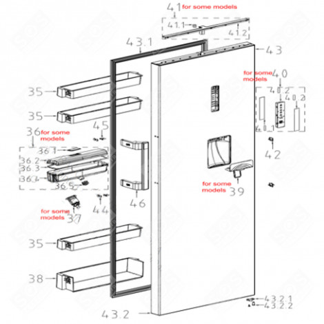 MENSOLA BOTTIGLIE (CODICE 38) FRIGORIFERO, CONGELATORE - FR000516