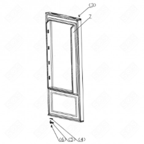 PORTA FRIGORIFERO BIANCO (CODICE 7) FRIGORIFERO, CONGELATORE - FR001695