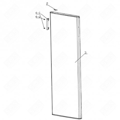 PORTA FREEZER NERO (CODICE 3) FRIGORIFERO, CONGELATORE - FR002987