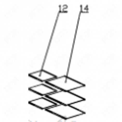 RIPIANO IN VETRO, SCAFFALE IN VETRO FRIGORIFERO, CONGELATORE - FR007156