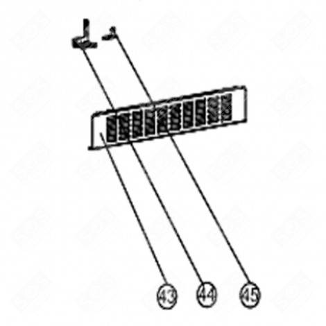 SUPPORTO PER CERNIERE (CODICE 45) FRIGORIFERO, CONGELATORE - FR003980