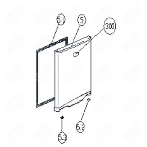 GUARNIZIONE PORTA FREEZER (CODICE 5.1) FRIGORIFERO, CONGELATORE - FR005595