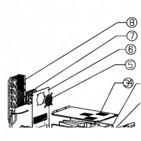 VENTILATORE (CODICE 7) FRIGORIFERO, CONGELATORE - FR003990