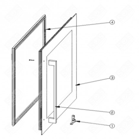 GUARNIZIONE DELLA PORTA (CODICE 4) FRIGORIFERO, CONGELATORE - FR004059