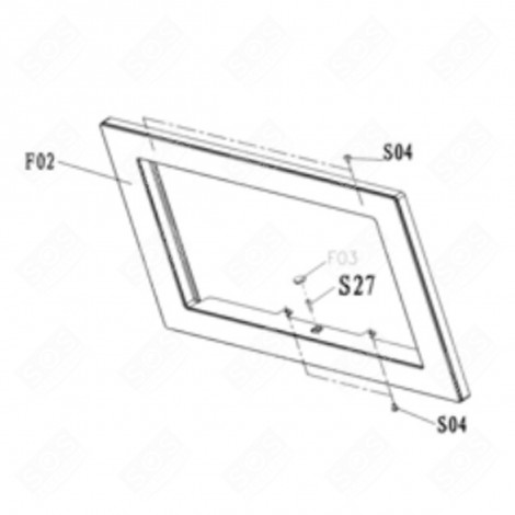 CORNICE RIVESTIMENTO (RIFERIMENTO F02) FORNI, FORNELLI ELETTRICI E A GAS - CU004765