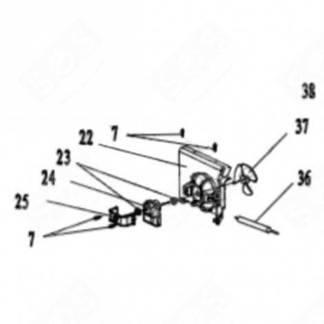 MOTORE VENTILATORE (CODICE 24) FRIGORIFERO, CONGELATORE - FR001655