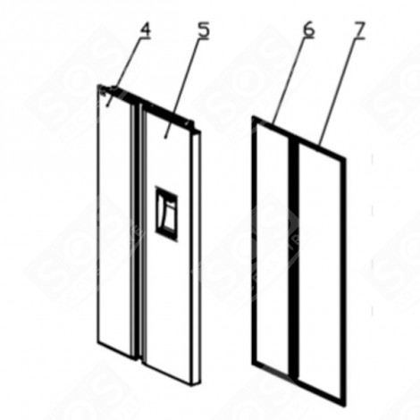 GUARNIZIONE PORTA FREEZER (CODICE 6) FRIGORIFERO, CONGELATORE - FR007150