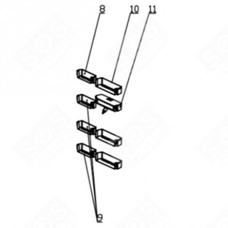 MENSOLA PER BOTTIGLIE (CODICE DI RIFERIMENTO 9) FRIGORIFERO, CONGELATORE - FR007153