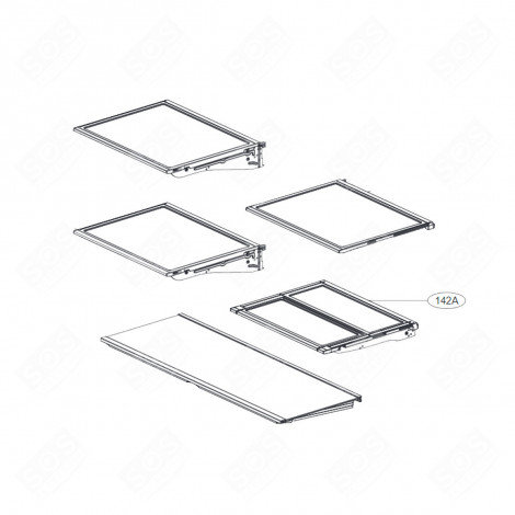 RIPIANO, SCAFFALE CODICE 142A FRIGORIFERO, CONGELATORE - AHT73234054