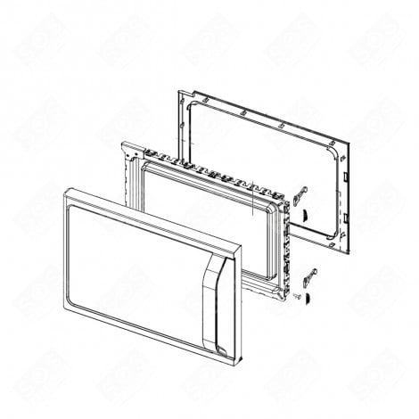 PORTA COMPLETA ORIGINALE FORNI A MICROONDE - DE94-03131B, DE94-03131W