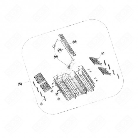 CESTELLO SUPERIORE (CODICE 350) LAVASTOVIGLIE - 37016160
