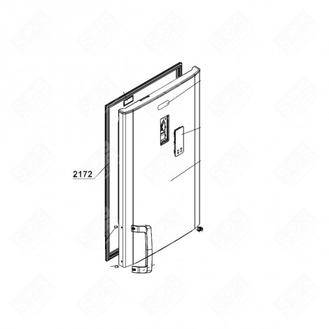 GUARNIZIONE PORTA FRIGORIFERO (CODICE 2172) FRIGORIFERO, CONGELATORE - 4546852600