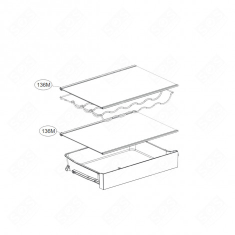 MENSOLA, SCAFFALE (CODICE 136M) FRIGORIFERO, CONGELATORE - AHT74973923