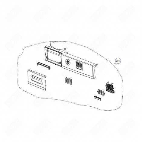 PANNELLO DI COMANDO (CODICE DI RIFERIMENTO C018) LAVATRICE - 2383609001