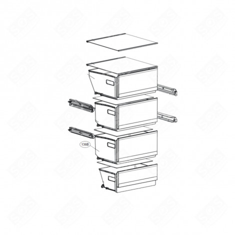 CONTENITORE CONGELATORE (CODICE 136B) FRIGORIFERO, CONGELATORE - AJP75615017