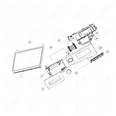 FRONTALE CASSETTO DEL DETERSIVO, CASSETTO DEL DETERGENTE (RIFERIMENTO 197) LAVATRICE - 2420709579