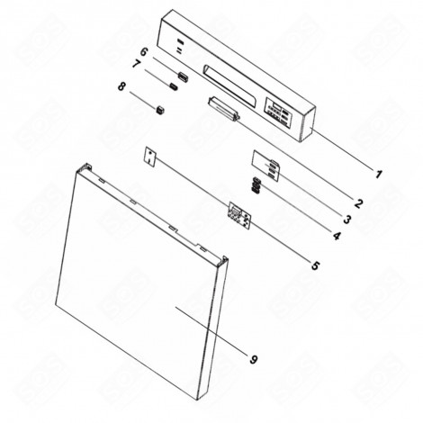 PORTA (RIFERIMENTO N°9) LAVASTOVIGLIE - 1062818, 34421689