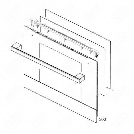 VETRO PORTA ESTERNA ORIGINALE (RIFERIMENTO 300) 590X462 MM FORNI, FORNELLI ELETTRICI E A GAS - 140123469177